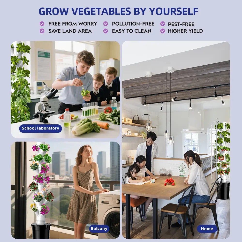 Sunplus Vertical Hydroponic Tower Indoor Home Growing System