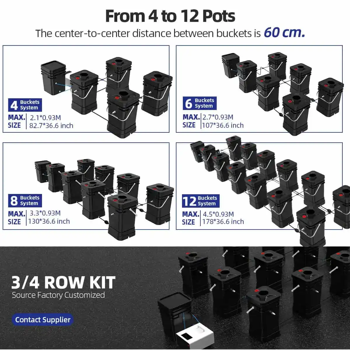 Sunplus Indoor Grow Recirculating 5 Gallon Aeroponic Bucket System