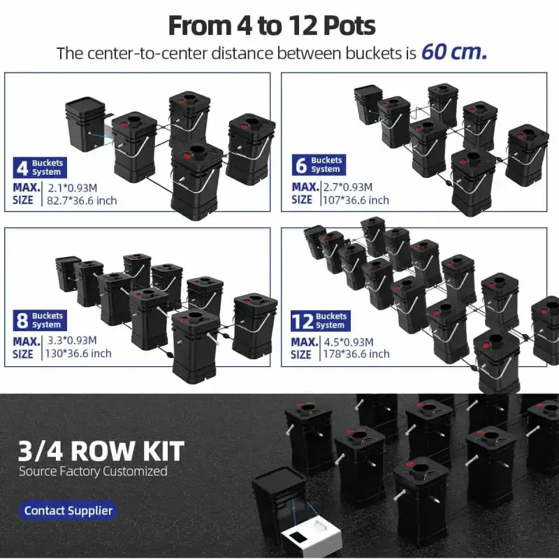 Sunplus Indoor Grow Recirculating 5 Gallon Aeroponic Bucket System