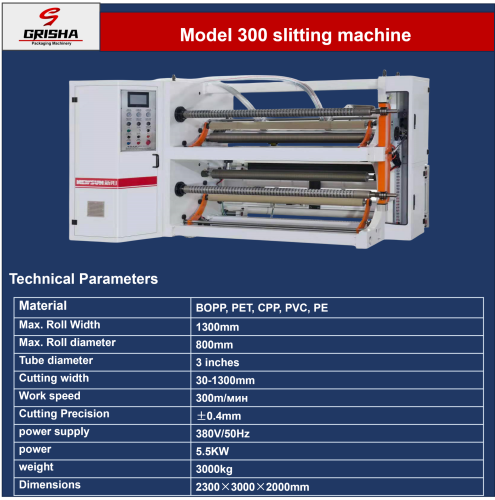 Model 300 slitting machine