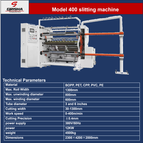 Model 400 slitting machine