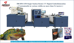 580-850-1150 Single Station Remix UV Digital Embelishmentine ( Customizable in various widths no more than 5.4 meters )