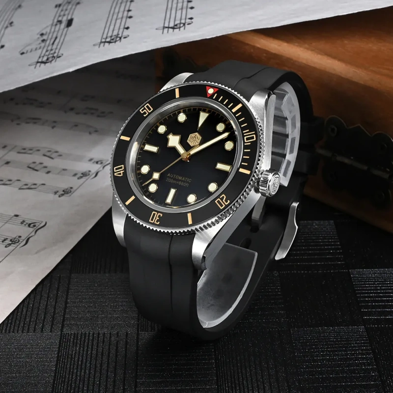 San Martin Fans Discount Edition BB58 Diving Watch - SN0008G-C Fluoro Rubber Strap