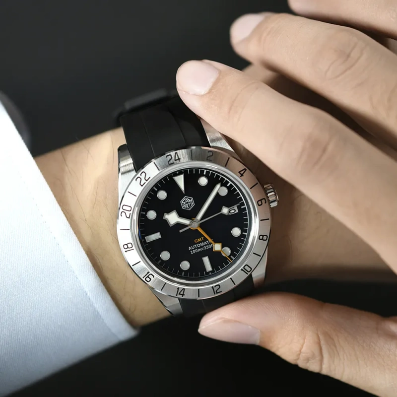 San Martin Fans Discount Edition BB GMT Watch - SN0054G-E Rubber Strap