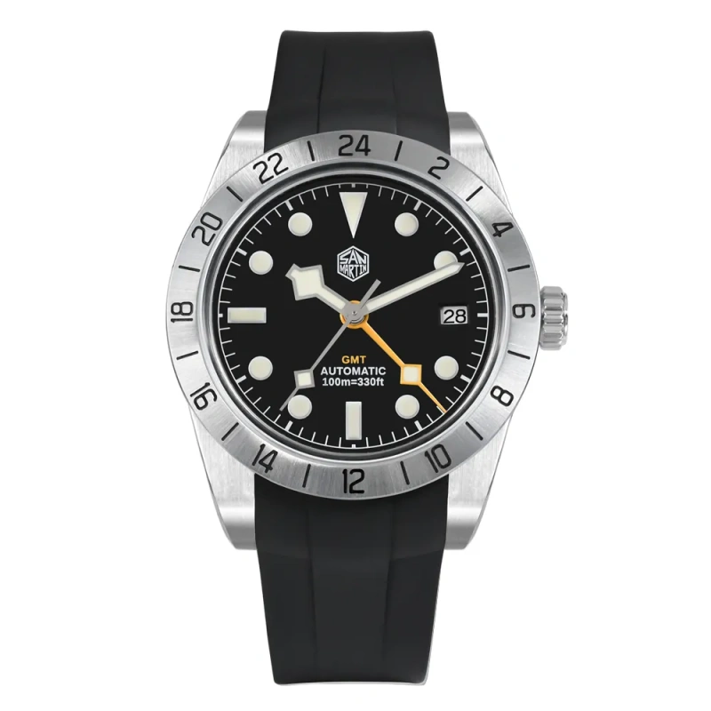 San Martin Fans Discount Edition BB GMT Watch - SN0054G-E Rubber Strap