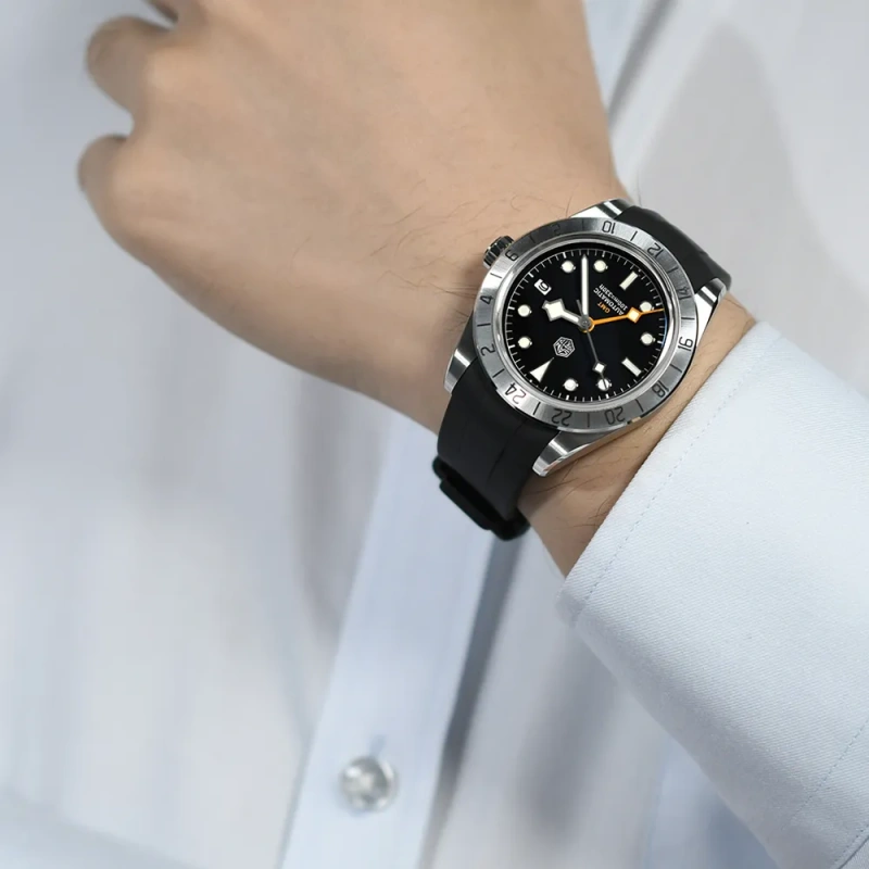 San Martin Fans Discount Edition BB GMT Watch - SN0054G-E Rubber Strap
