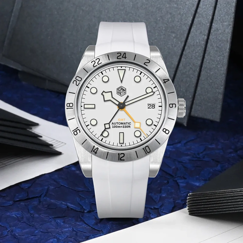 San Martin Fans Discount Edition BB GMT Watch - SN0054G-E Rubber Strap