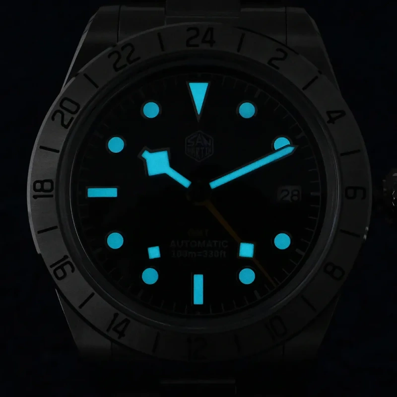 San Martin Fans Discount Edition BB GMT Watch - SN0054G-E Rubber Strap