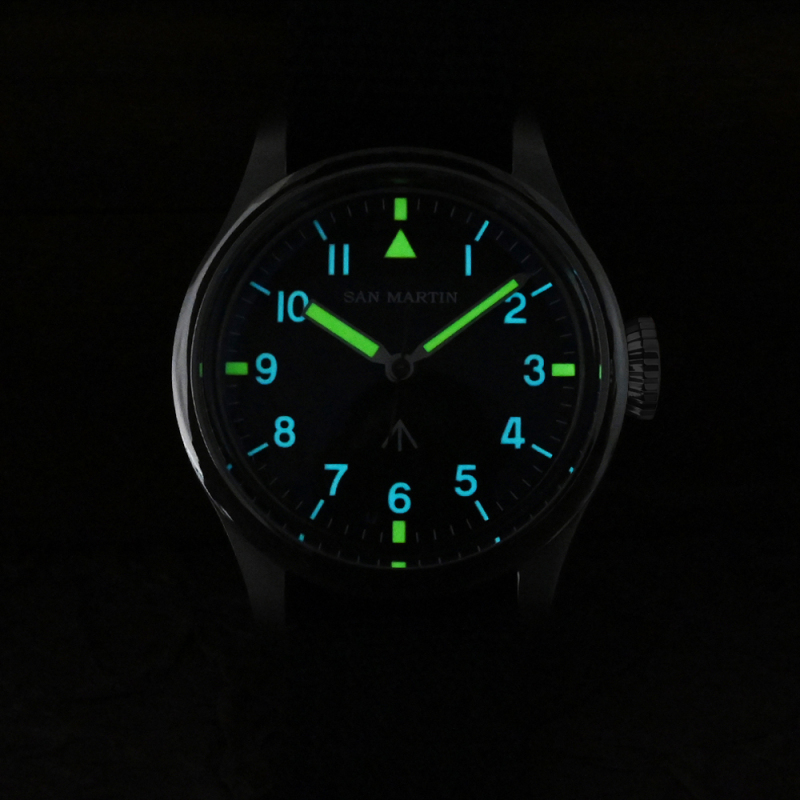 San Martin 38.5mm Pilot Watch - SN0105G-NB-1
