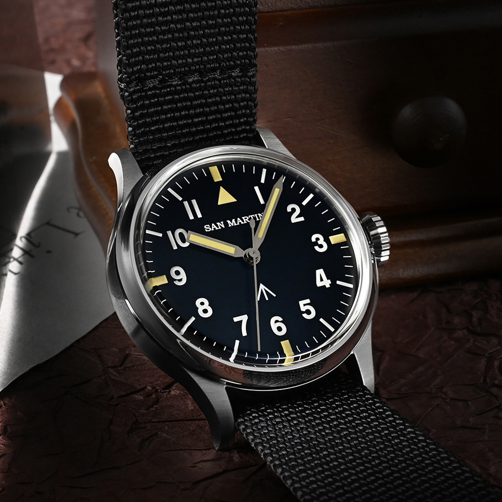 San Martin 38.5mm Pilot Watch - SN0105G-NB-1