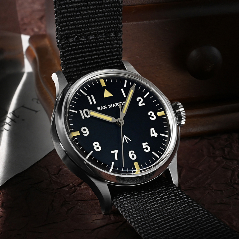 San Martin 38.5mm Pilot Watch - SN0105G-NB-1