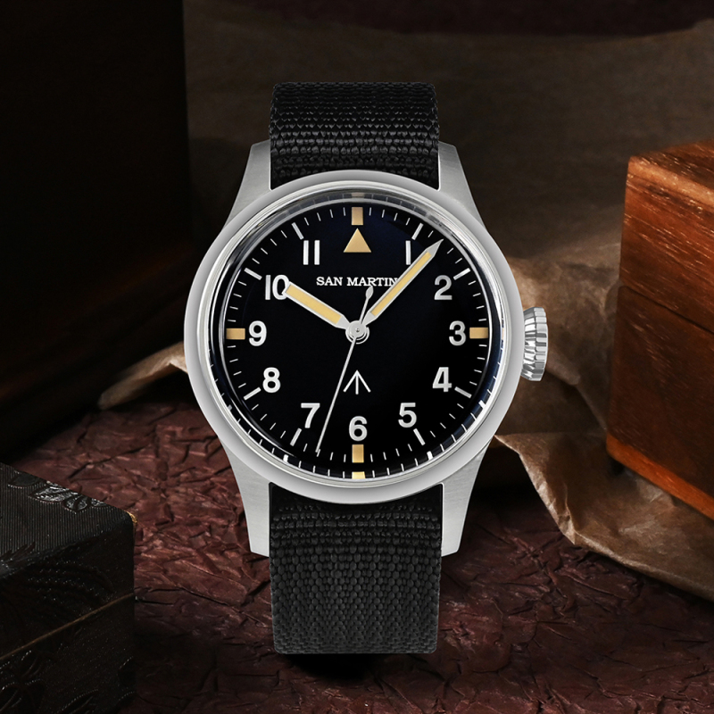 San Martin 38.5mm Pilot Watch - SN0105G-NB-1