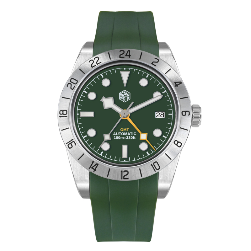 San Martin Fans Discount Edition BB GMT Watch - SN0054G-E Rubber Strap