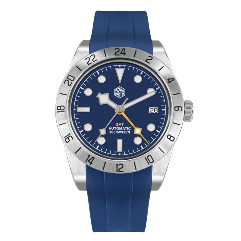 San Martin Fans Discount Edition BB GMT Watch - SN0054G-E Rubber Strap