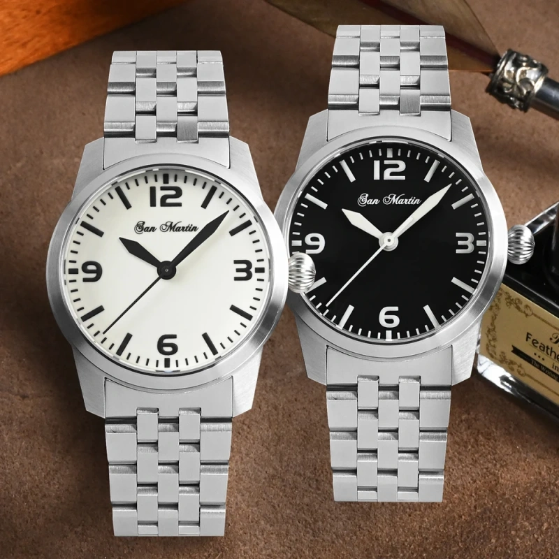 San Martin 38mm Pilot Men Watches SN0022G