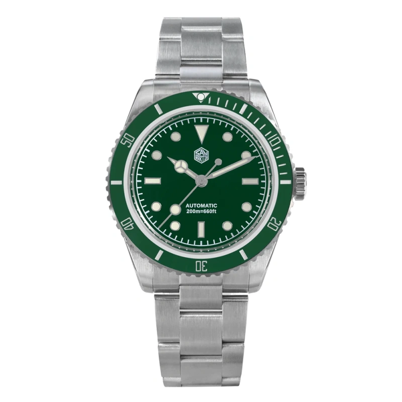San Martin Fashion Men Diver Watch 6200 38mm Enamel Dial Water Ghost NH35 PT5000 Automatic Mechanical Sapphire 20 Bar BGW9 Lume