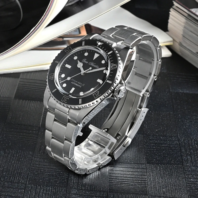 San Martin 39mm Men Diver Watch Vintage Classic Luxury Automatic Mechanical Self-winding Watches Sapphire Mirror 20Bar Luminous