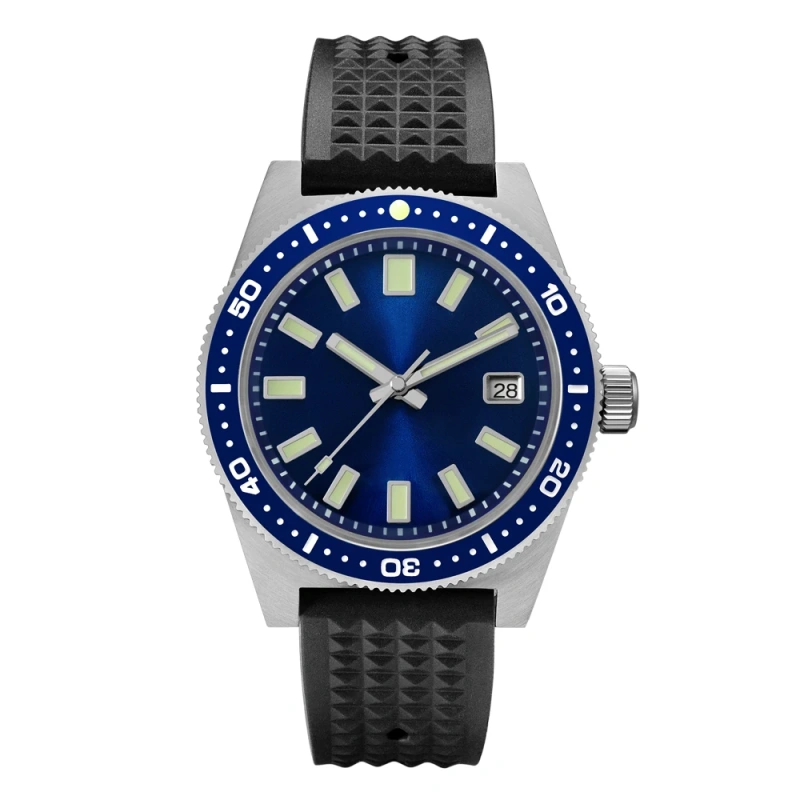 San Martin 41mm 62mas V4 Diver Mens Watch NH35 Automatic Mechanical Watches Sapphire Glass Date Window 200m Waterproof Luminous