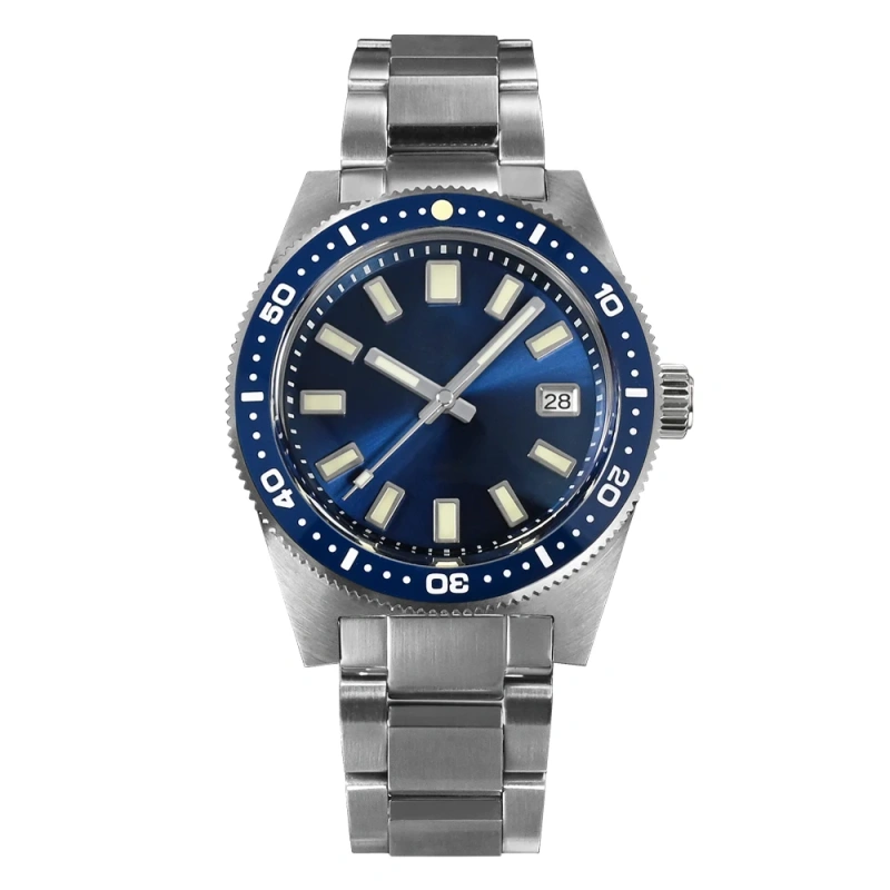 San Martin 41mm 62mas V4 Diver Mens Watch NH35 Automatic Mechanical Watches Sapphire Glass Date Window 200m Waterproof Luminous