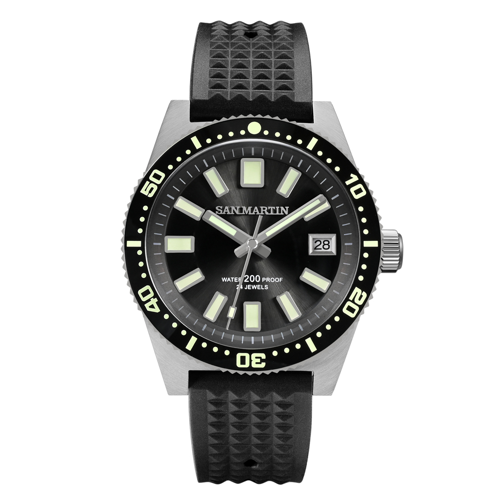 ほぼ未使用SAN MARTIN サンマーティン ファーストダイバー62mas San Martin 37mm Diver 62mas Watch-SN0007G-X