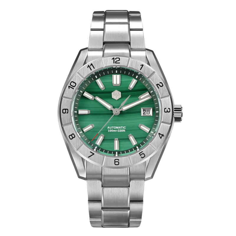San Martin 42mm NH35 Watch Malachite Gemstone Dial SN0130G-B