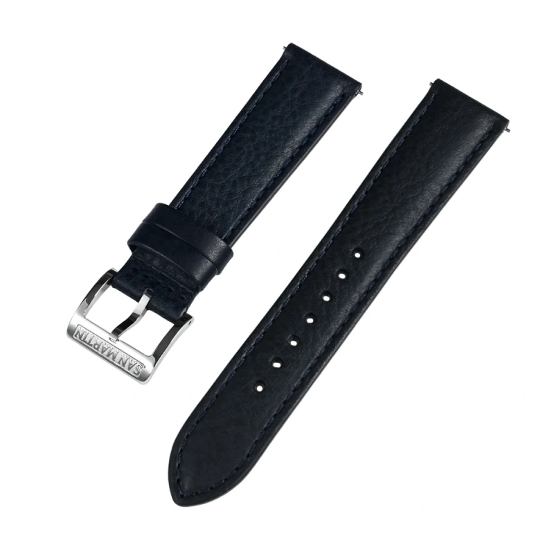 San Martin Leather Strap Quick Release Suitable For 20mm General Type Watch Bands 316L Stainless Steel Buckle Watch Parts