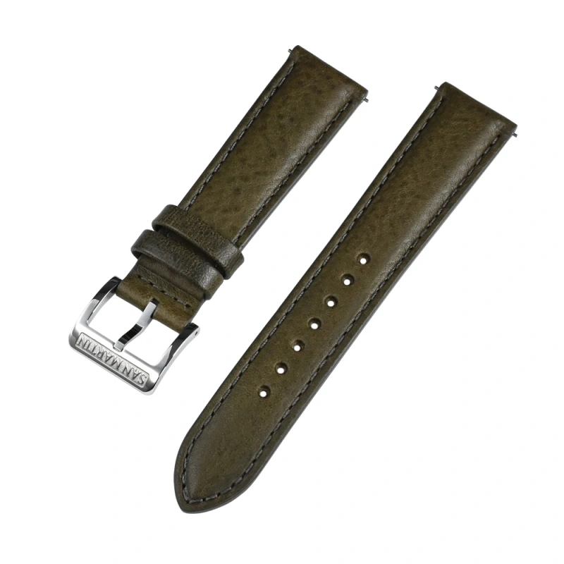 San Martin Leather Strap Quick Release Suitable For 20mm General Type Watch Bands 316L Stainless Steel Buckle Watch Parts