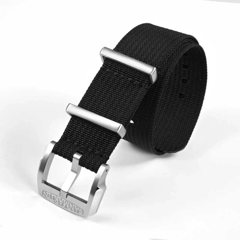 San Martin Nylon Strap Fashion Colorful Suitable For 20mm 22mm Universal Paratrooper Woven Bands 316L Buckle Watch Parts