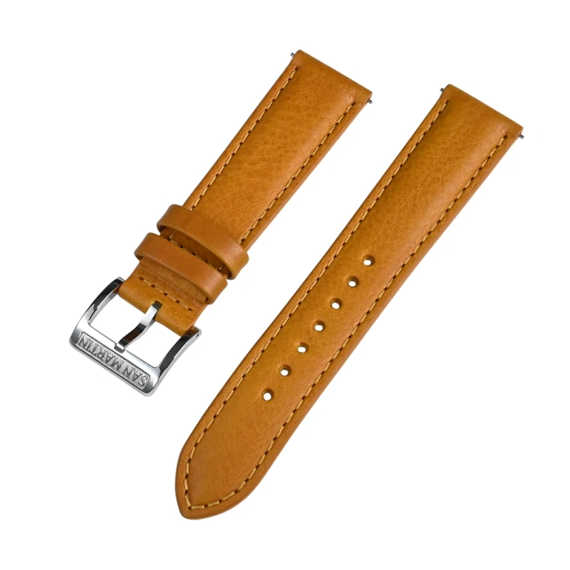 San Martin Leather Strap Quick Release Suitable For 20mm General Type Watch Bands 316L Stainless Steel Buckle Watch Parts