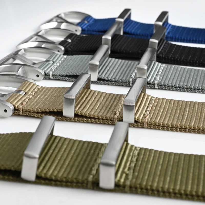 San Martin Nylon Strap High Quality Pilot Military Watch Band 20mm 22mm Universal Type Sports Paratrooper Strap Watch Parts