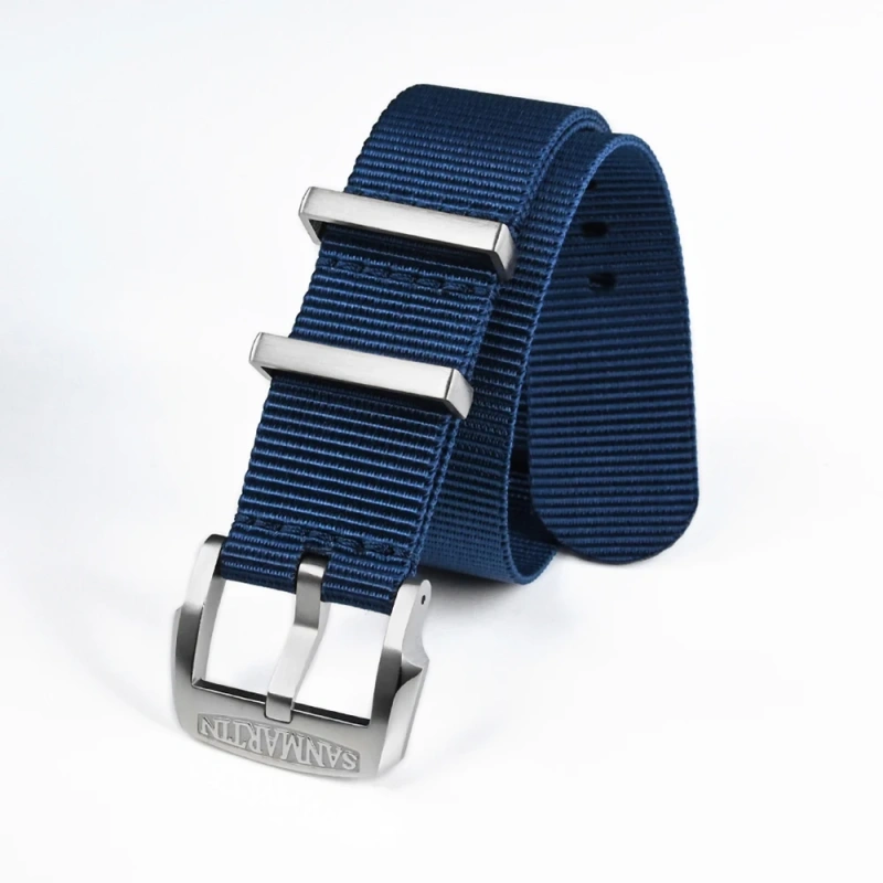 San Martin Nylon Strap High Quality Pilot Military Watch Band 20mm 22mm Universal Type Sports Paratrooper Strap Watch Parts