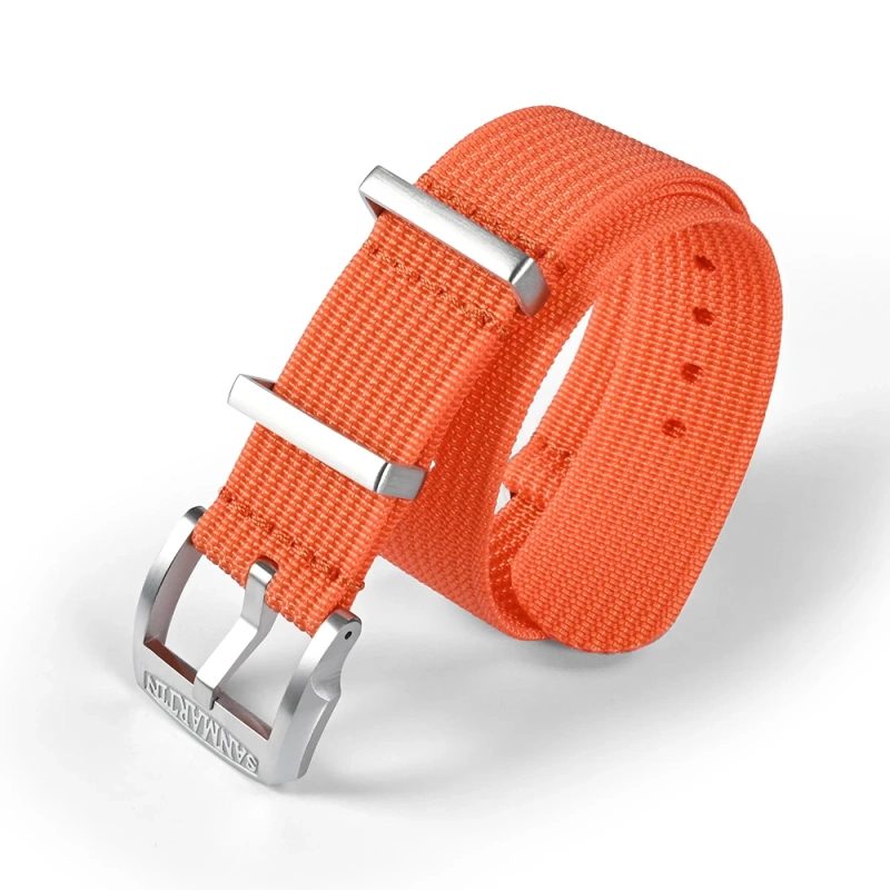 San Martin Nylon Strap Fashion Colorful Suitable For 20mm 22mm Universal Paratrooper Woven Bands 316L Buckle Watch Parts