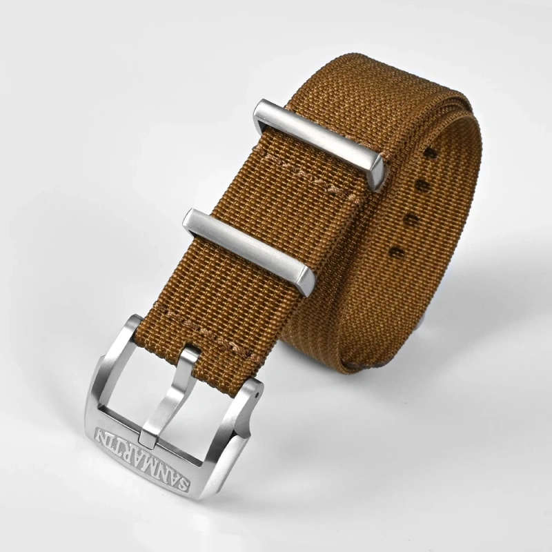 San Martin Nylon Strap Fashion Colorful Suitable For 20mm 22mm Universal Paratrooper Woven Bands 316L Buckle Watch Parts