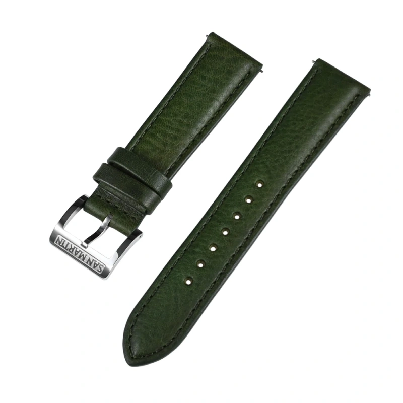 San Martin Leather Strap Quick Release Suitable For 20mm General Type Watch Bands 316L Stainless Steel Buckle Watch Parts