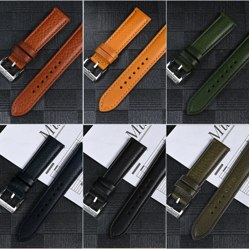 San Martin Leather Strap Quick Release Suitable For 20mm General Type Watch Bands 316L Stainless Steel Buckle Watch Parts