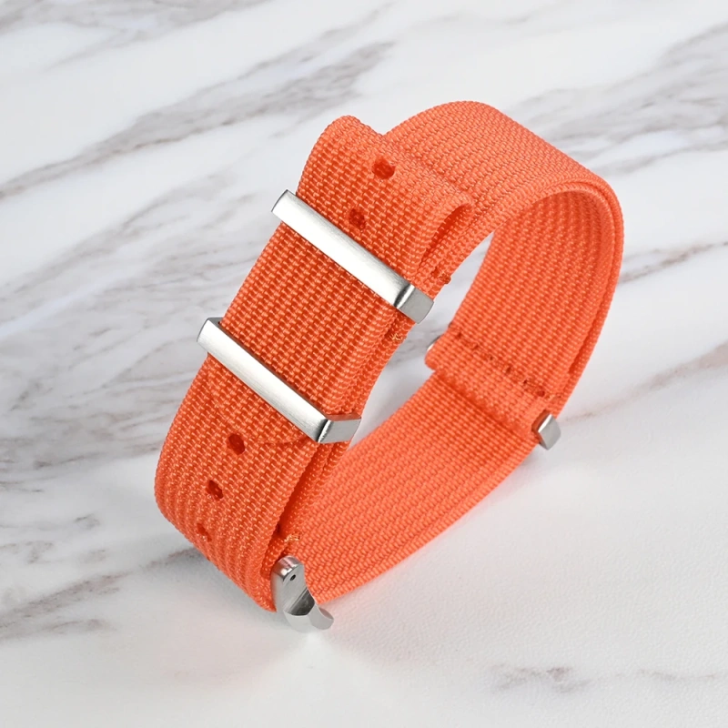 San Martin Nylon Strap Fashion Colorful Suitable For 20mm 22mm Universal Paratrooper Woven Bands 316L Buckle Watch Parts