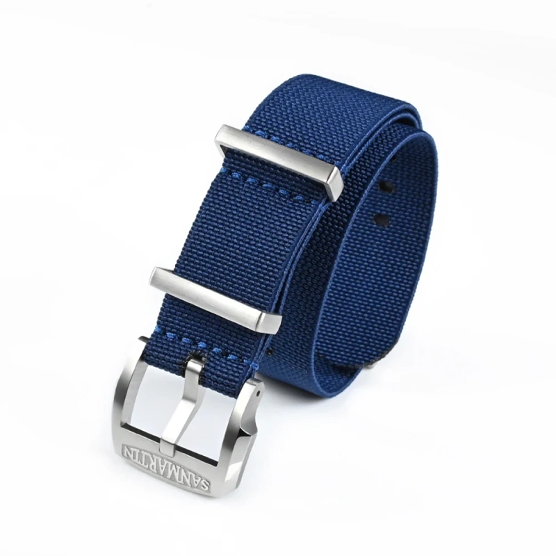 San Martin Watchband Elasticity Nylon Strap 20mm Pilot Military Watch Band Universal Type Sports Paratrooper Strap Watches Parts