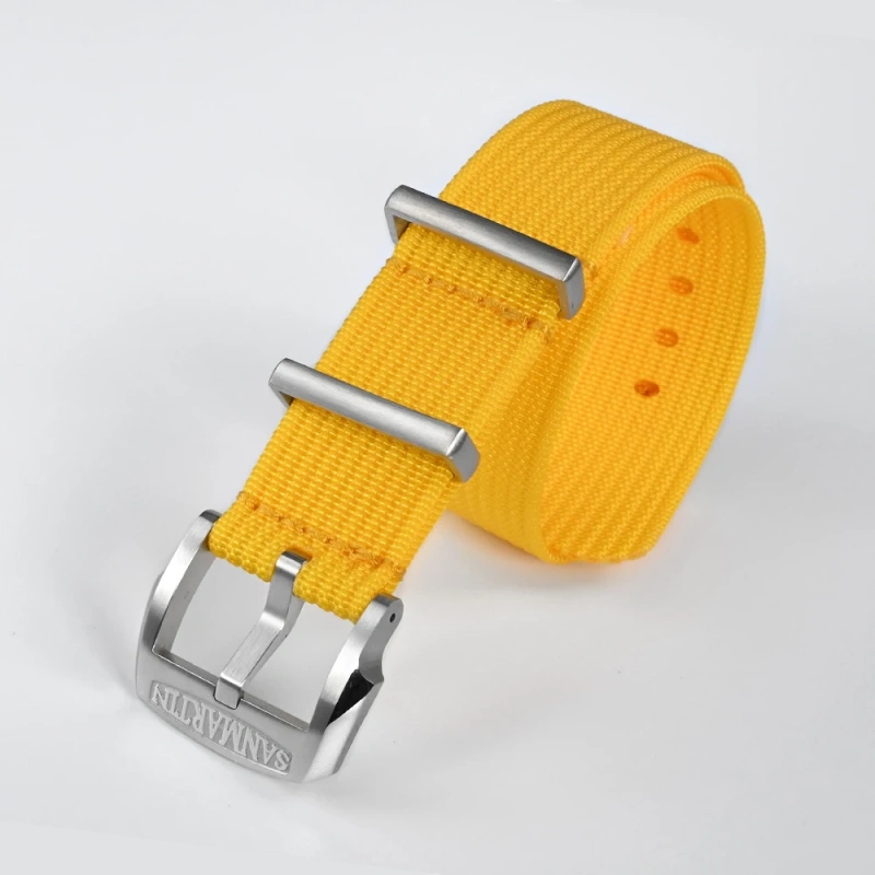 San Martin Nylon Strap Fashion Colorful Suitable For 20mm 22mm Universal Paratrooper Woven Bands 316L Buckle Watch Parts