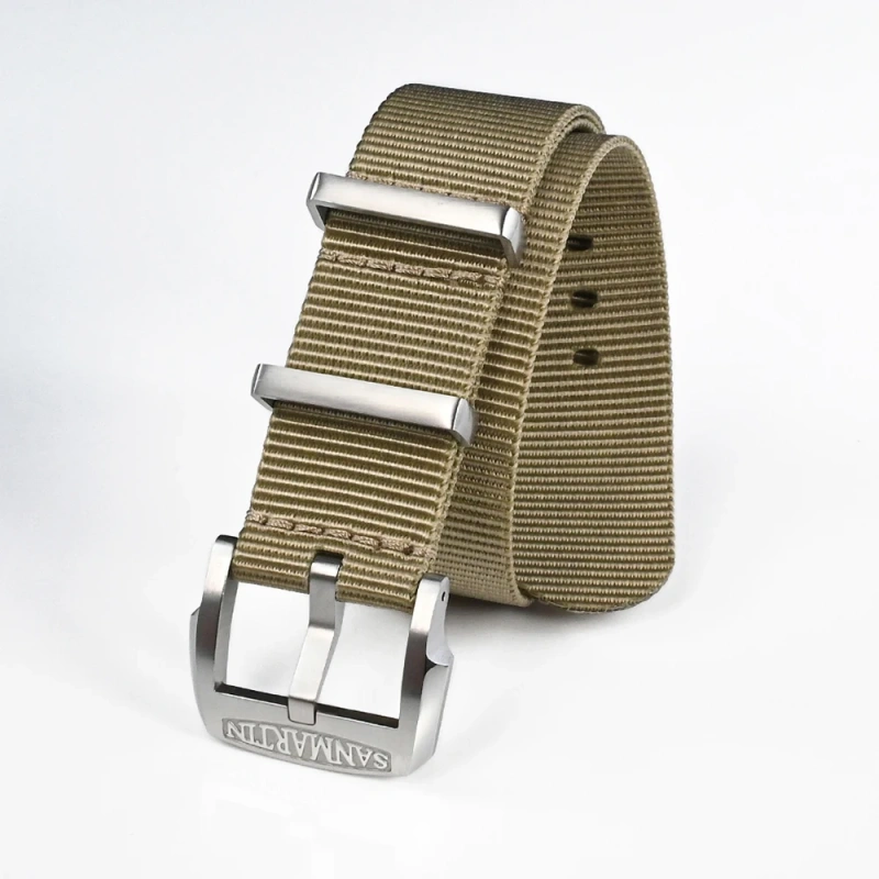 San Martin Nylon Strap High Quality Pilot Military Watch Band 20mm 22mm Universal Type Sports Paratrooper Strap Watch Parts