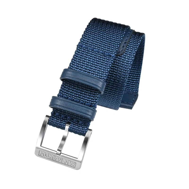 San Martin High Quality Nylon Strap 20mm Pilot Military Watch Band Universal Type Fashion Sports Strap 316L Buckle Watch Parts