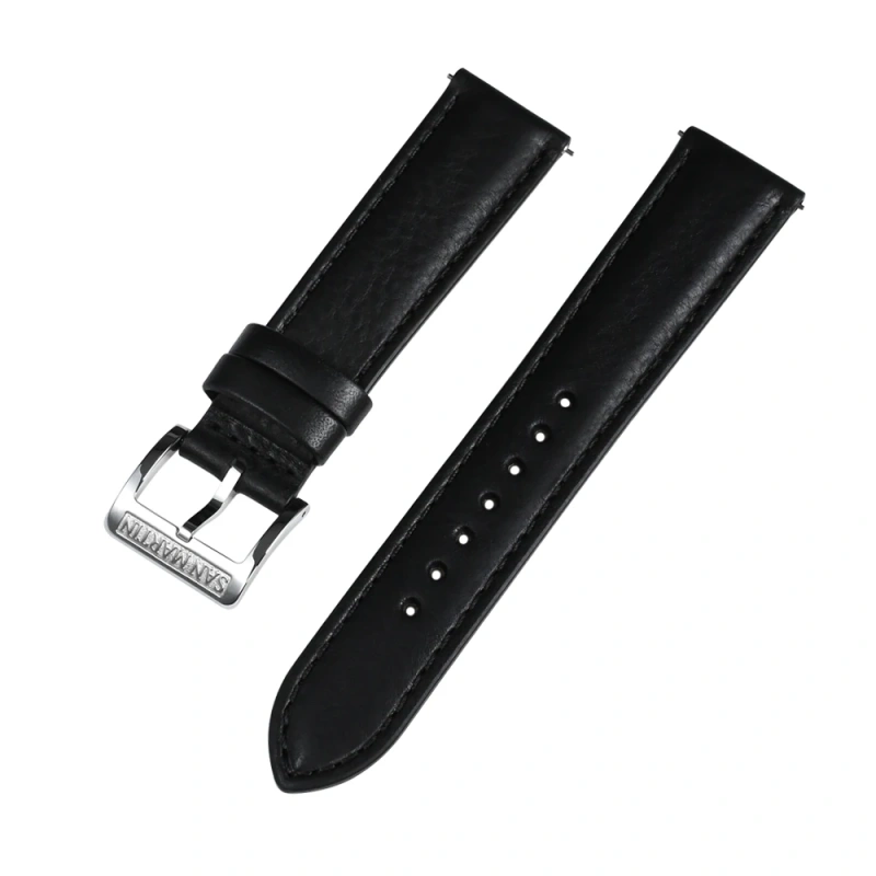 San Martin Leather Strap Quick Release Suitable For 20mm General Type Watch Bands 316L Stainless Steel Buckle Watch Parts