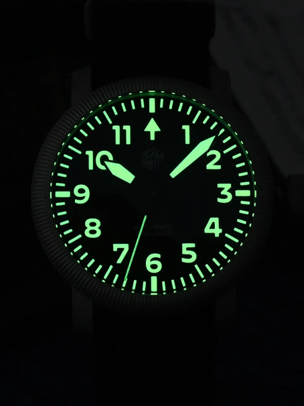 San Martin New 40mm Retro Pilot YN55 Automatic Mechanical Fashion Simple Style Men Wristwatch 100m Waterproof C3 Luminous SN0143