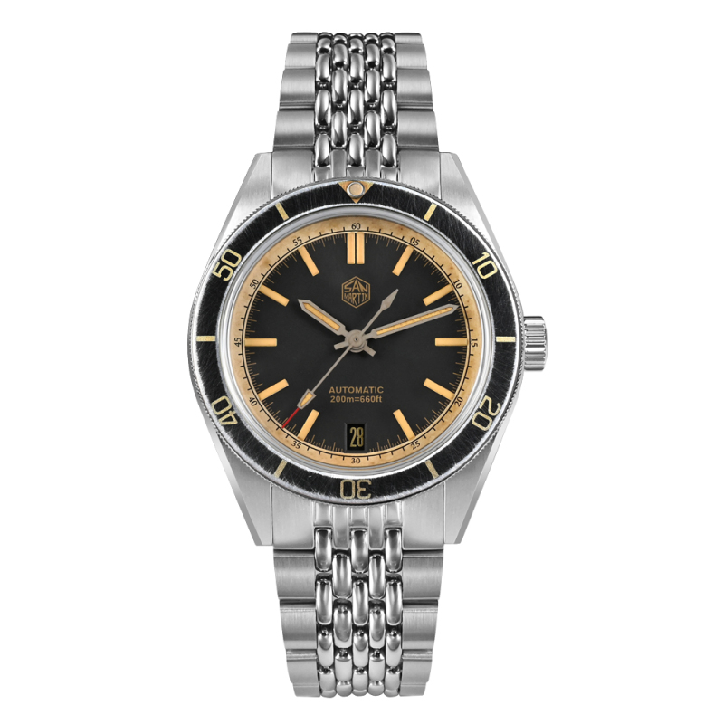 San Martin Distressed Design Diving Watch SN0116G-B