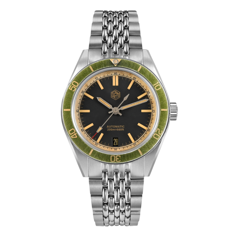 San Martin Distressed Design Diving Watch SN0116G-B