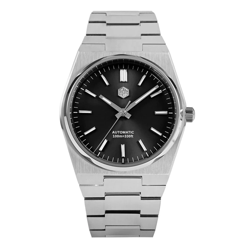 San Martin Men Watch 40mm Miyota 9015 Classic Luxury Dress Automatic Mechanical Watches Quick Release Stainless Steel Bracelet