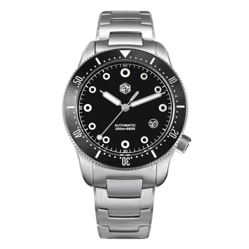 San Martin New 39.5mm YN55 Automatic Mechanical Men Diver Watch Sapphire 4H Date Waterproof 200M BGW-X1 Luminous SN0142