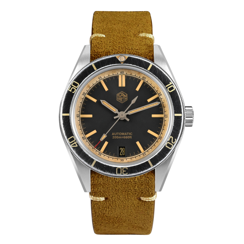 San Martin Distressed Design Diving Watch SN0116G-B
