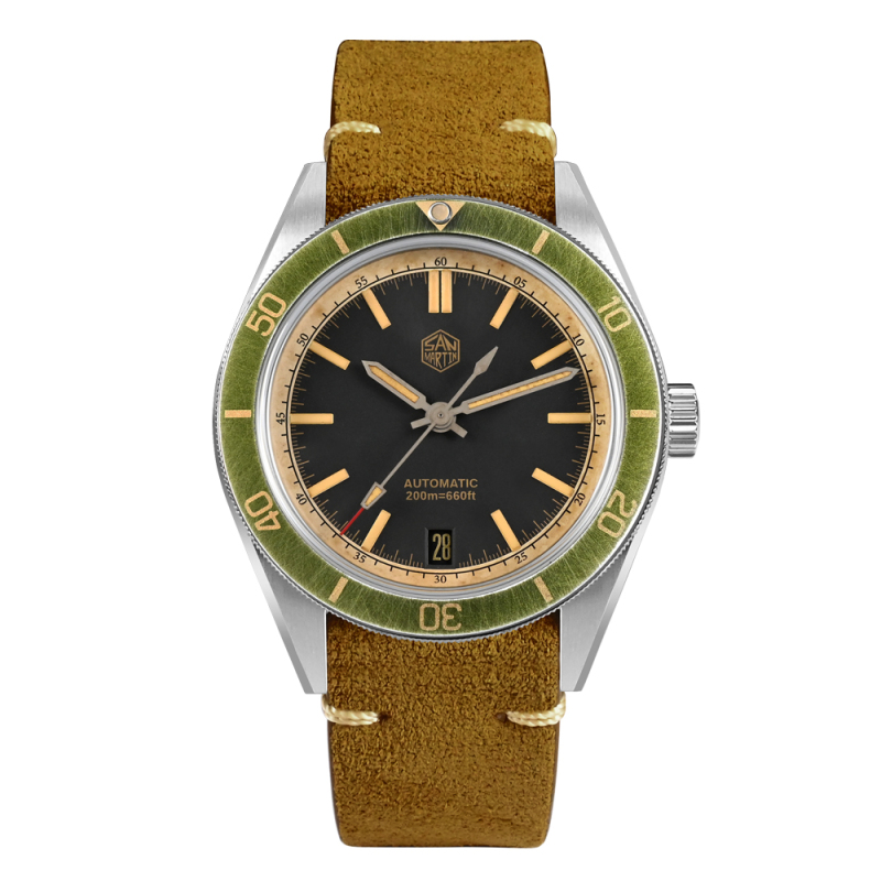 San Martin Distressed Design Diving Watch SN0116G-B