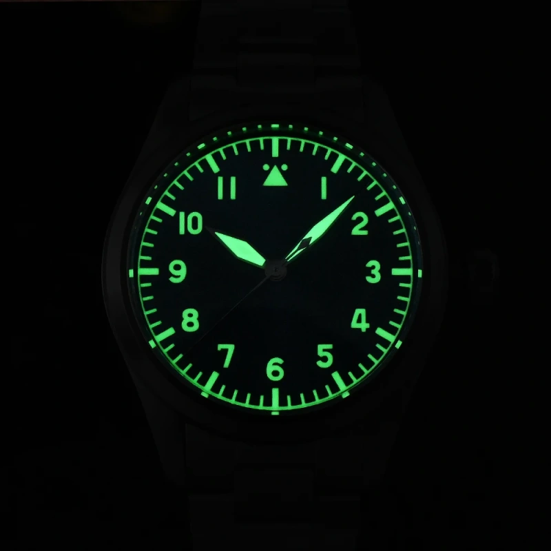San Martin 39mm Pilot Men Watch Military Fashion Simple Style NH35 YN55A Automatic Mechanical Watches 20 Bar Waterproof Luminous