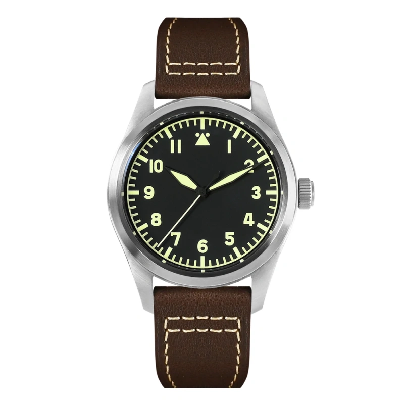 San Martin 39mm Pilot Men Watch Military Fashion Simple Style NH35 YN55A Automatic Mechanical Watches 20 Bar Waterproof Luminous
